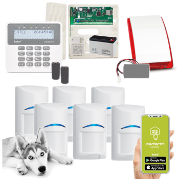 ZESTAW ALARMOWY SATEL PERFECTA-IP 32-WRL 6 CZUJEK BOSCH PET + PRF-LCD-WRL + SYRENA MSP-300 R